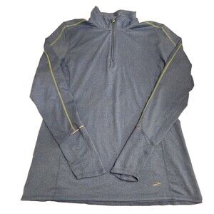 Brooks Equilibrium 1/4 Zip Pullover Women’s XL Blue Athletic Running Top Stretch
